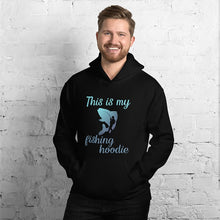 Load image into Gallery viewer, Fisherazade black hooded sweatshirt for fisherman