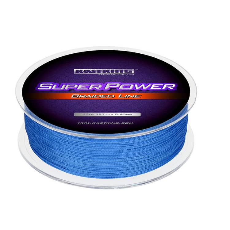 Braided fishing line in blue