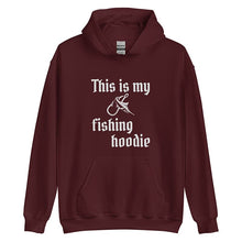 Load image into Gallery viewer, Fisherazade maroon fishing hoodie