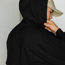 Load image into Gallery viewer, Black hooded sweatshirt
