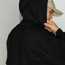 Load image into Gallery viewer, Black hooded sweatshirt