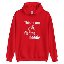 Load image into Gallery viewer, Red hooded sweatshirt for fisherman
