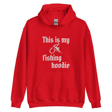 Load image into Gallery viewer, Red hooded sweatshirt for fisherman