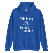 Load image into Gallery viewer, Royal blue fishing hoodie
