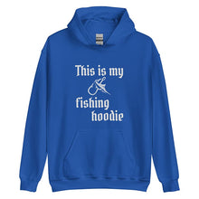 Load image into Gallery viewer, Royal blue fishing hoodie