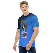 Load image into Gallery viewer, Blue fishing t-shirt with bass fish