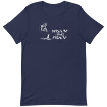 Load image into Gallery viewer, Wishin I Was Fishin Blue Shirt