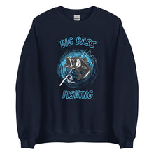 Load image into Gallery viewer, Navy Bass Fishing Sweatshirt
