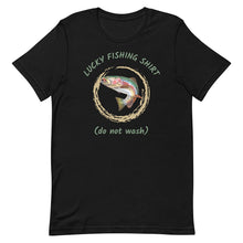 Load image into Gallery viewer, Black t-shirt - lucky fishing shirt
