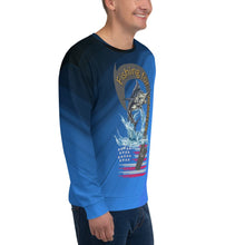 Load image into Gallery viewer, Blue fishing sweatshirt with marlin