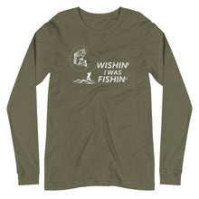 Load image into Gallery viewer, Fisherazade Wishin I Was Fishin Long Sleeve Shirt