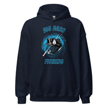 Load image into Gallery viewer, Big Bass Fishing Hoodie In Navy