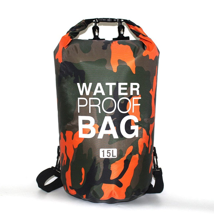 Fisherazade orange waterproof dry bag 15L