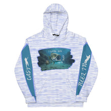 Load image into Gallery viewer, Blue and white stripes hoodie for fisherman
