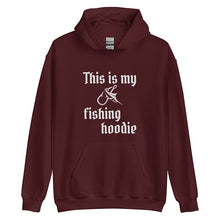 Load image into Gallery viewer, Fisherazade maroon fishing hoodie
