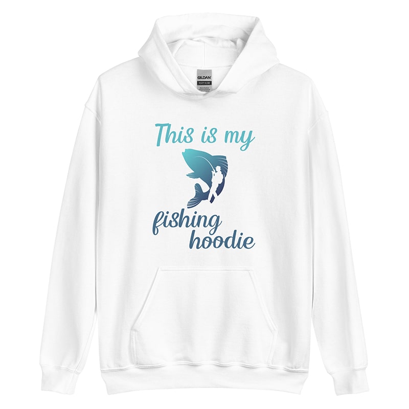 This is my fishing hoodie in white