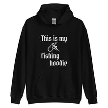 Load image into Gallery viewer, Fisherazade black fishing hoodie
