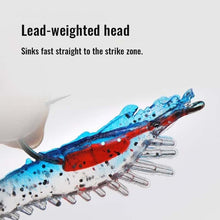 Load image into Gallery viewer, Lead-weighted head of a fishing lure with text on a white background
