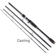 Load image into Gallery viewer, 4 pieces portable casting rod
