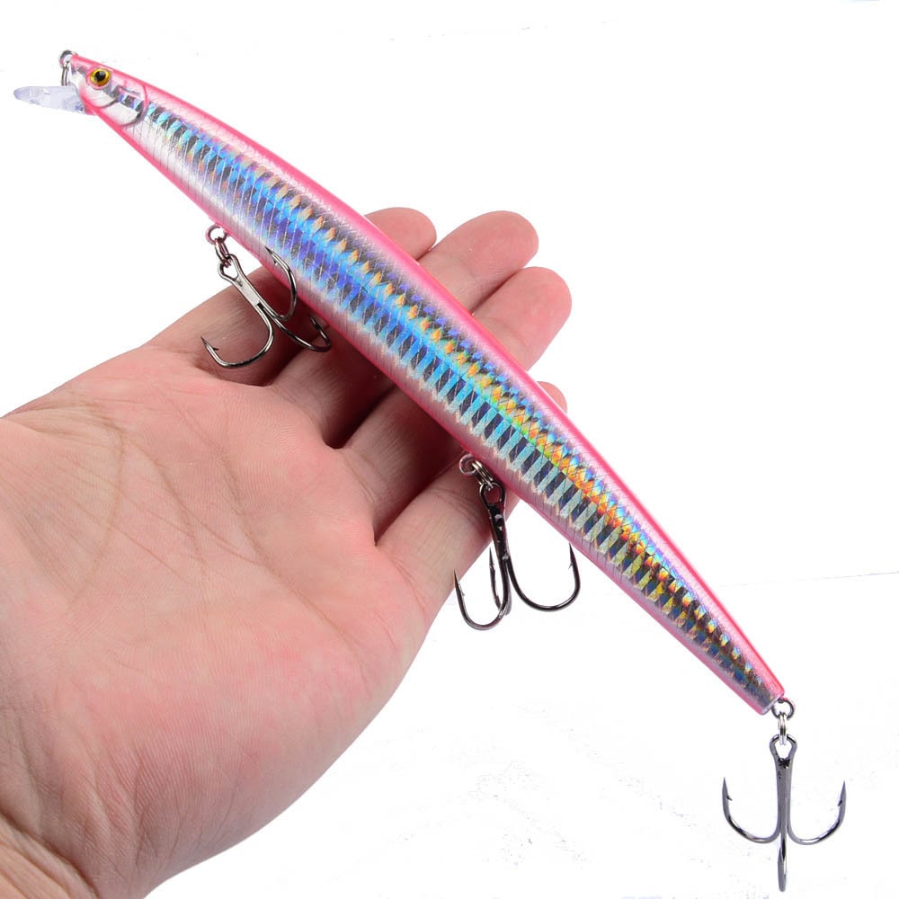 Pink flash saltwater fishing lure