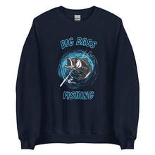 Load image into Gallery viewer, Navy Bass Fishing Sweatshirt
