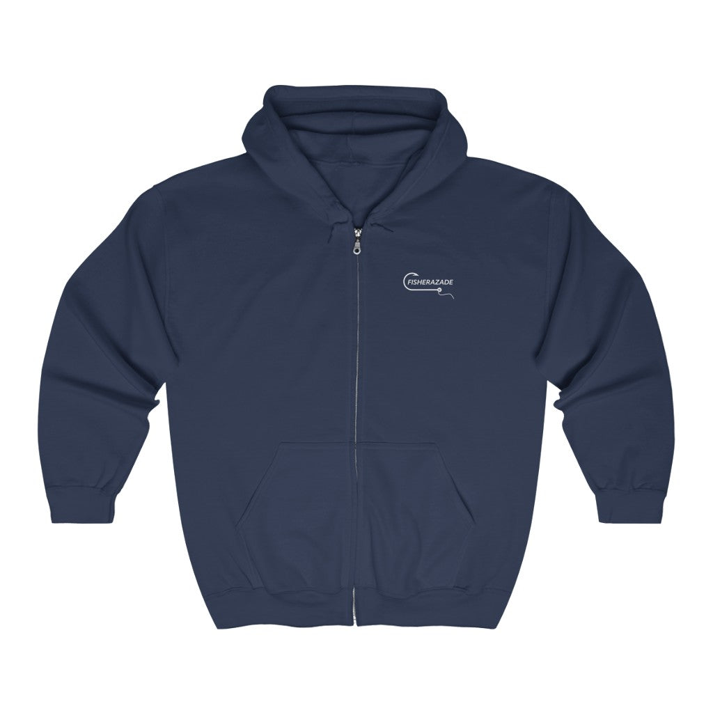 Fisherazade full zipped fishing hoodie with logo