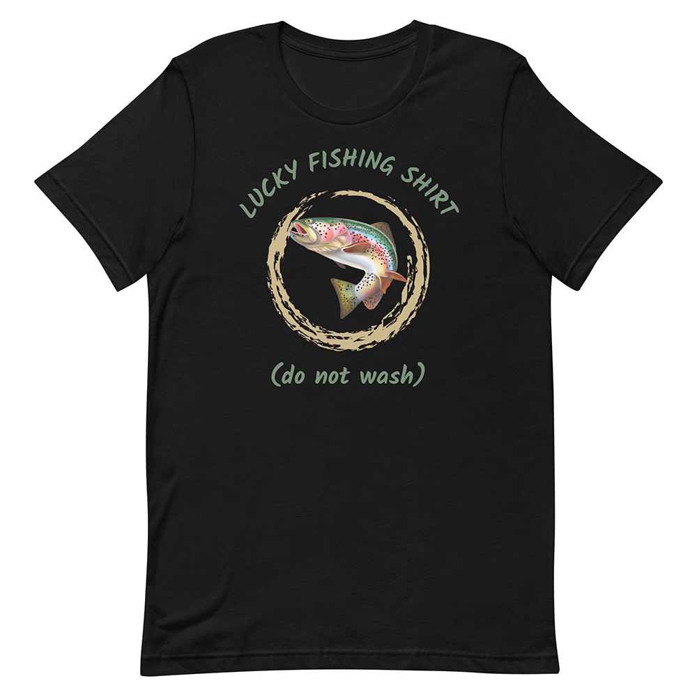 Black t-shirt - lucky fishing shirt