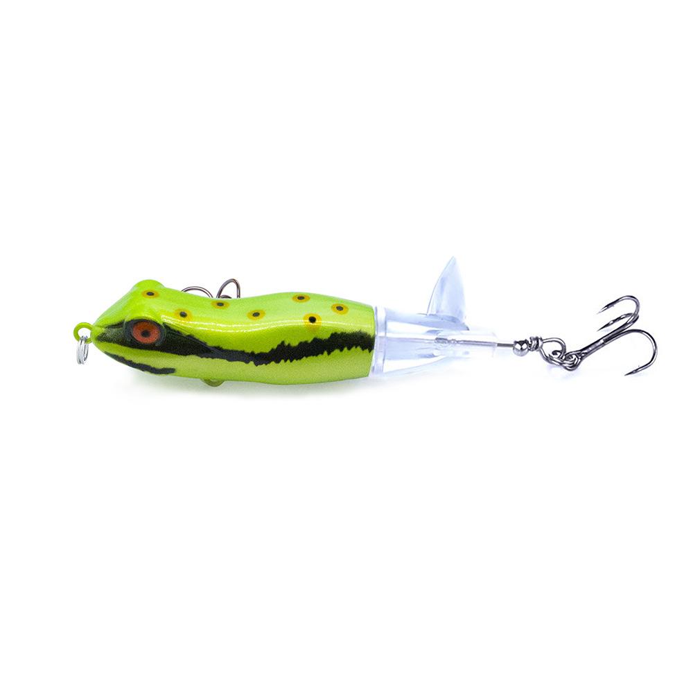 9cm 11g Topwater Frog Fishing Lures Hard Artificial Bait with Rotating Soft  Tail Pike Fishing Tackle Lure