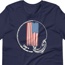 Load image into Gallery viewer, Fishing Tshirt With American Flag
